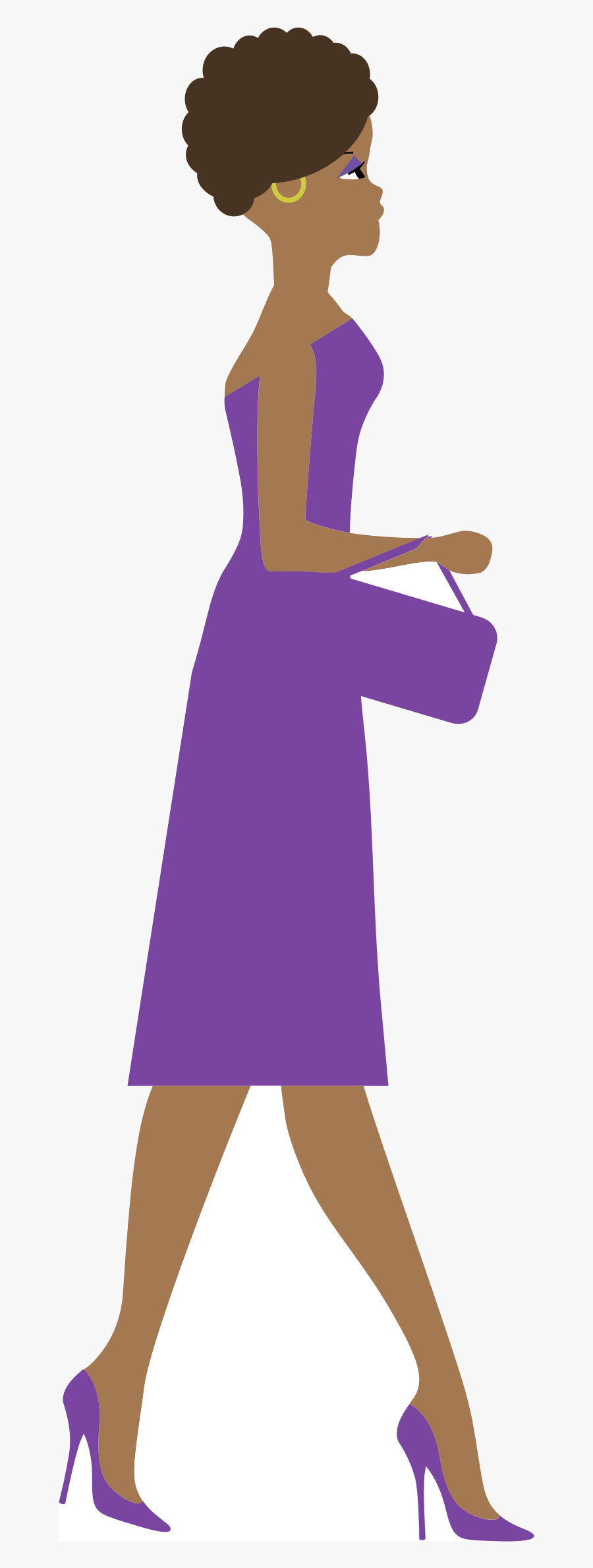 Clip Art Side View Of A Woman - Cartoon Woman Side View, Transparent Clipart