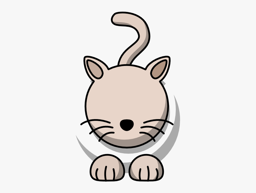 Grey Cat Svg Clip Arts - Clipart Cartoon Cat, Transparent Clipart