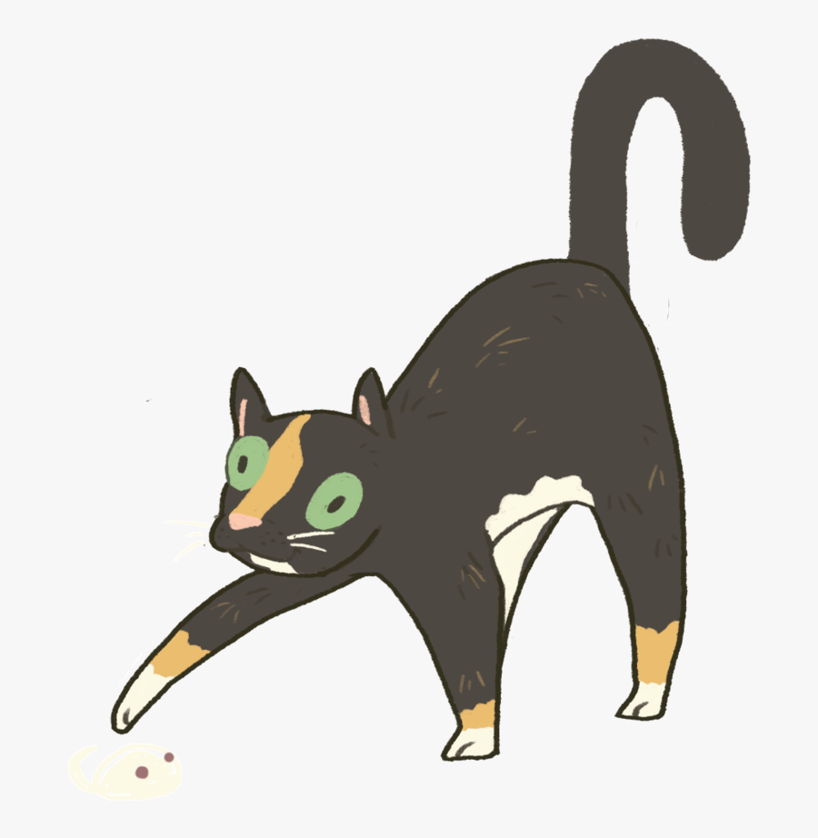 Cat Clipart Whiskers - Domestic Short-haired Cat, Transparent Clipart