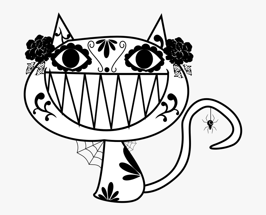 Cat Drawing Visual Arts Line Art Kleurplaat - Catrina Art, Transparent Clipart