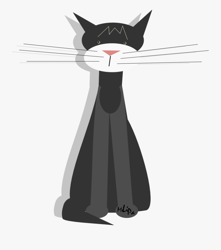 Cat Clipart Transparent Background - Domestic Short-haired Cat, Transparent Clipart