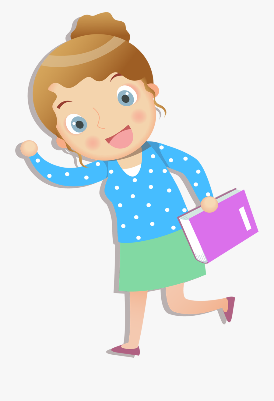 Clip Art Cartoon Teacher Pictures - Cute Background For Teachers, Transparent Clipart