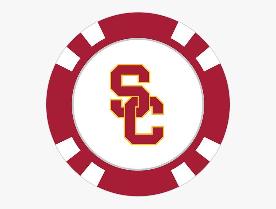 Usc Trojans Poker Chip Ball Marker - Boston Bruins Poker Chip, Transparent Clipart