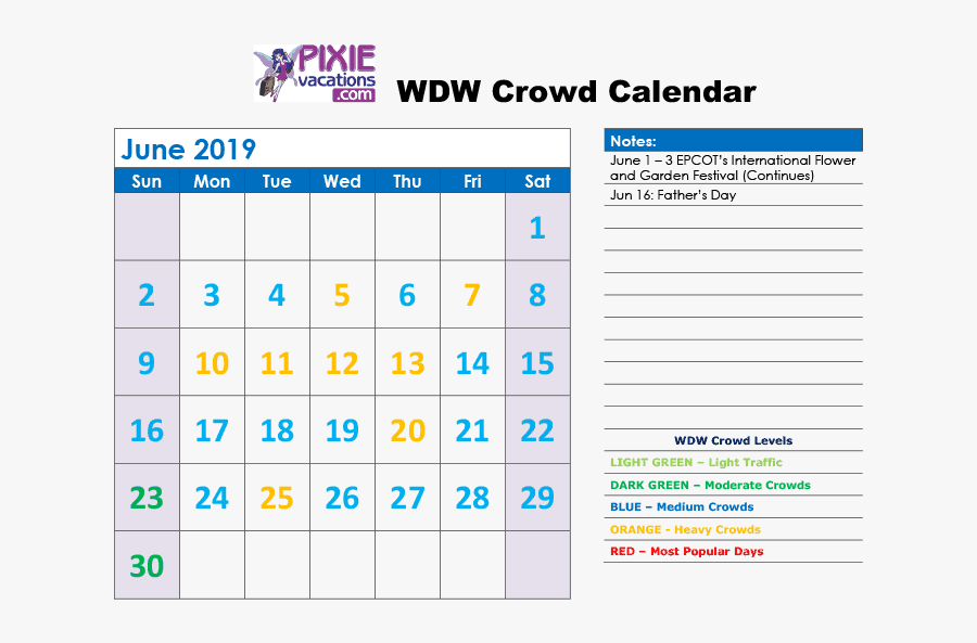 Transparent Crowds Png - Disney Orlando Crowd Calendar 2019, Transparent Clipart