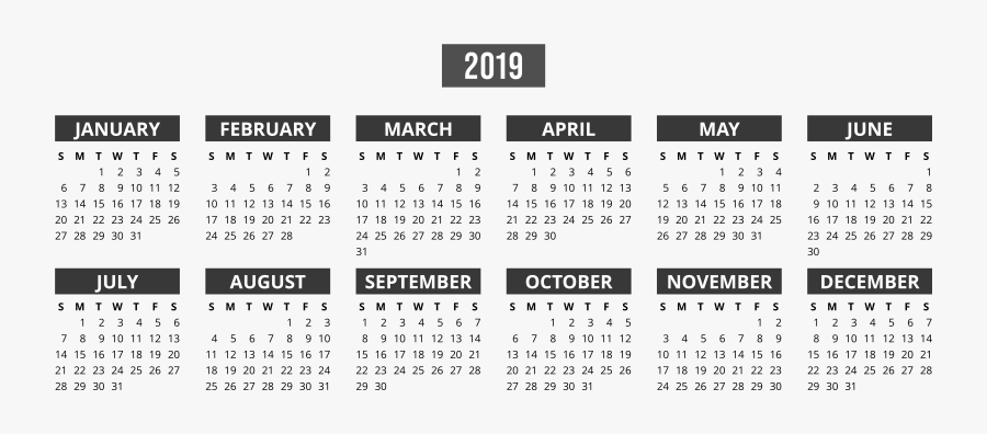 Make Your Own Calendar For 2019, Transparent Clipart
