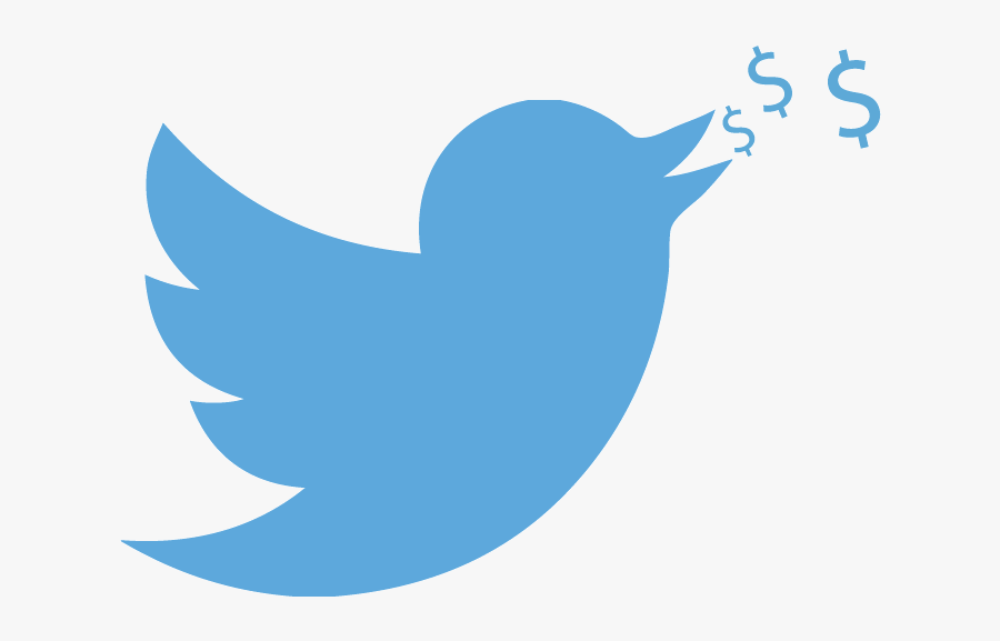 Twitter Logo Tweeting Dollar Signs - Twitter Logo Template Transparent, Transparent Clipart