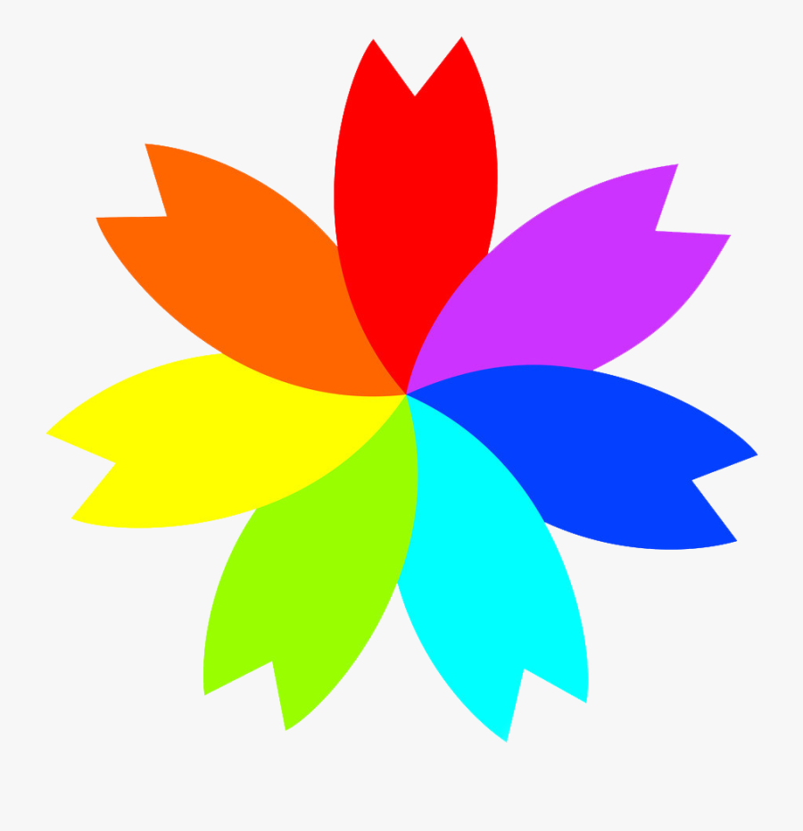 Transparent Flower Petals Png - Seven Petal Flower Clipart, Transparent Clipart
