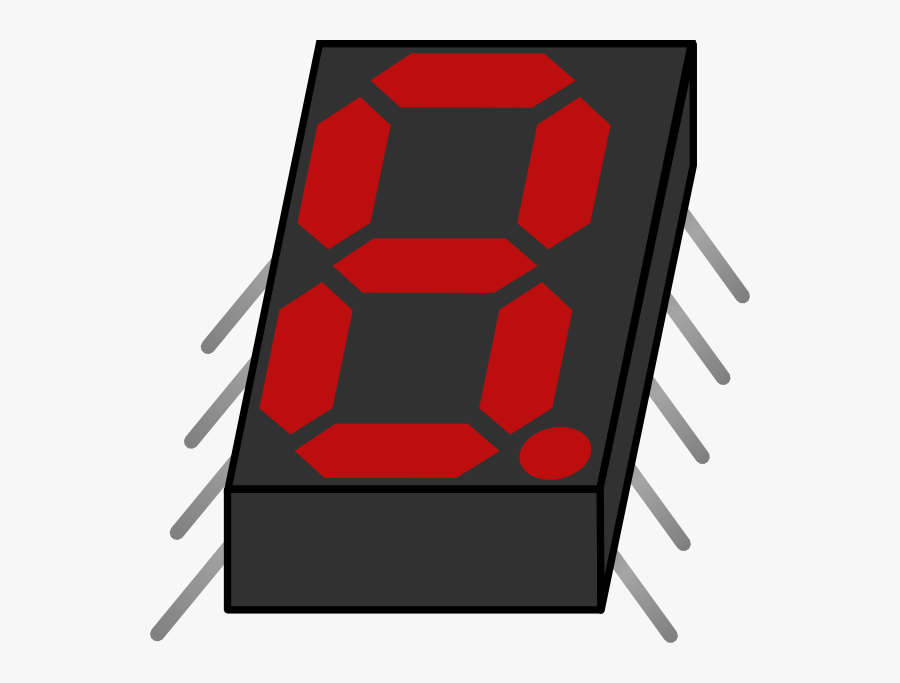 Free Vector Electronic Seven Segment Display Clip Art - 7 Segment Display Clipart, Transparent Clipart