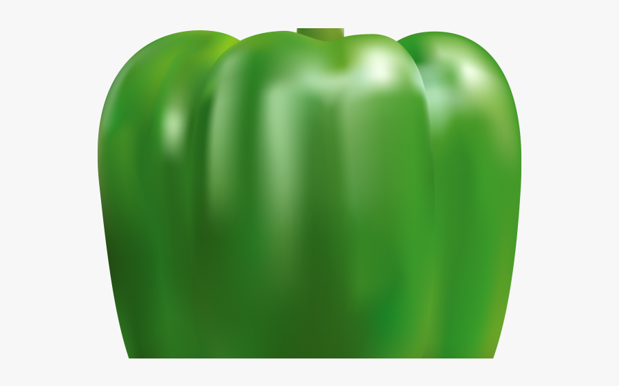 Pepper Cliparts - Transparent Green Bell Pepper Clipart, Transparent Clipart
