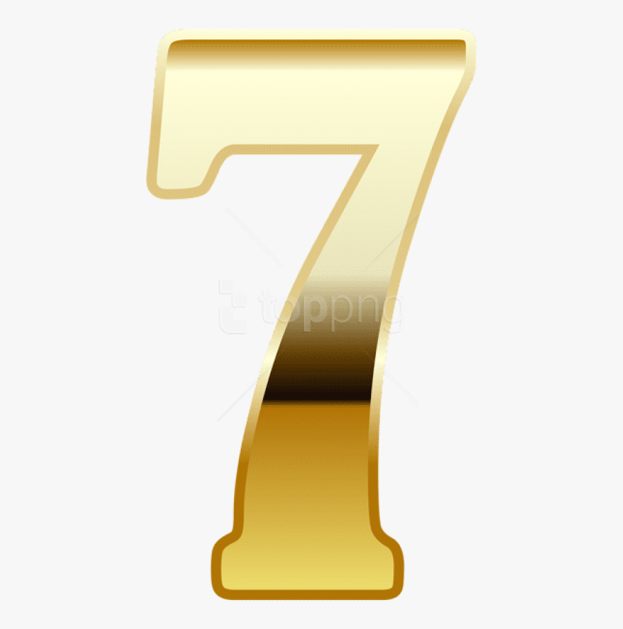 Download Gold Number Seven Clipart Png Photo - Number Seven Gold Png, Transparent Clipart