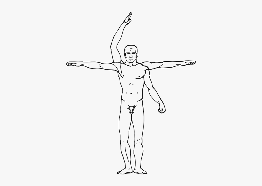 123 Clip Art - Trash Vitruvian Man Png, Transparent Clipart