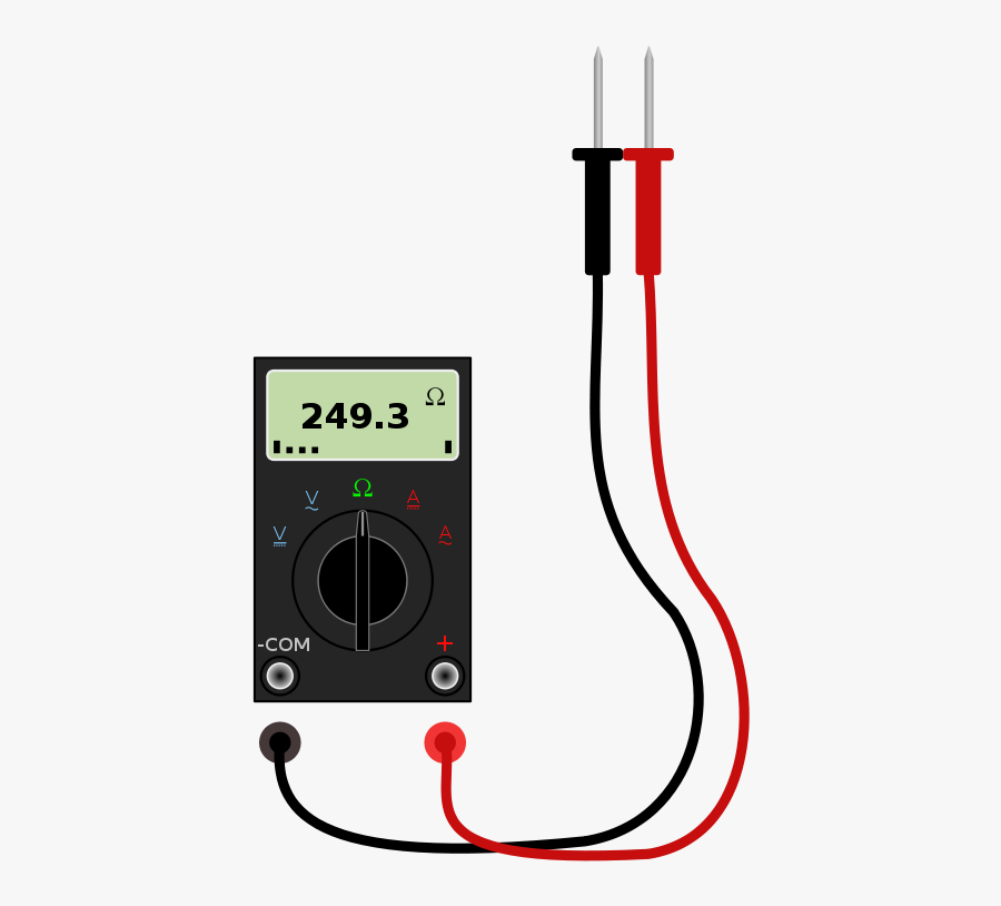 Digital Multimeter With Leads Clip Art - Digital Multimeter Clipart, Transparent Clipart