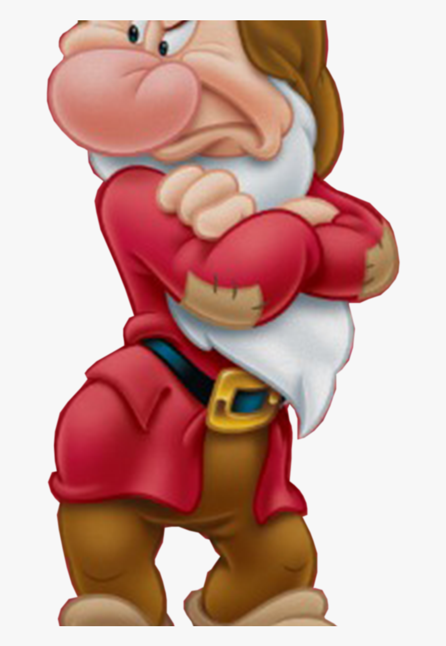 Frightening Grumpy Dwarf Vector Clipart Cute Borders - Dopey Grumpy Seven Dwarfs, Transparent Clipart