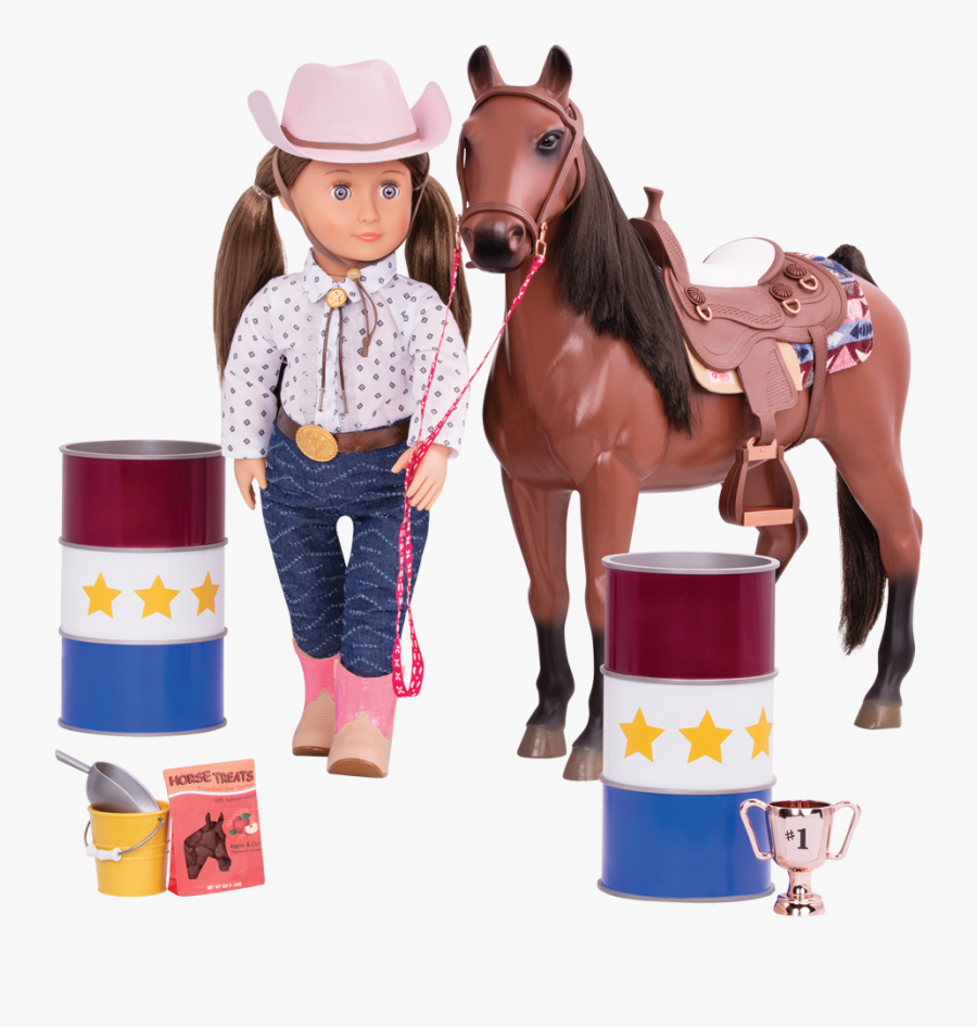 Barrel Racing Set With Darcy Lynn And Horse - Sorrel, Transparent Clipart