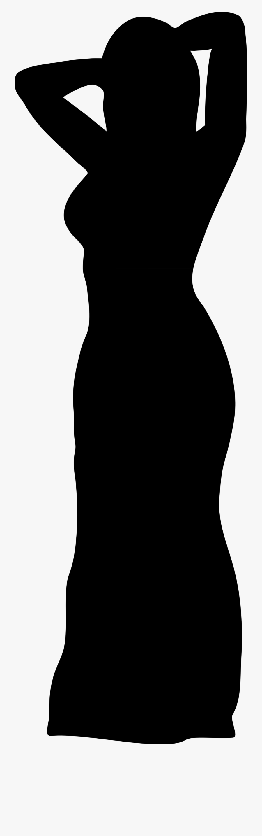 Women Wearing Dress Icons Png - Female Wearing Dress Silhouette, Transparent Clipart