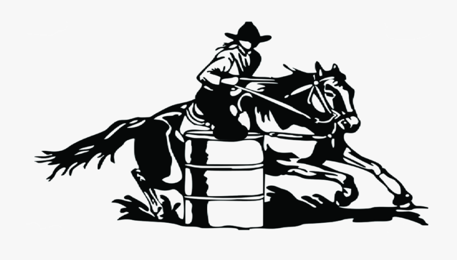 Barrel Racing Decal - Barrel Racing Clipart, Transparent Clipart