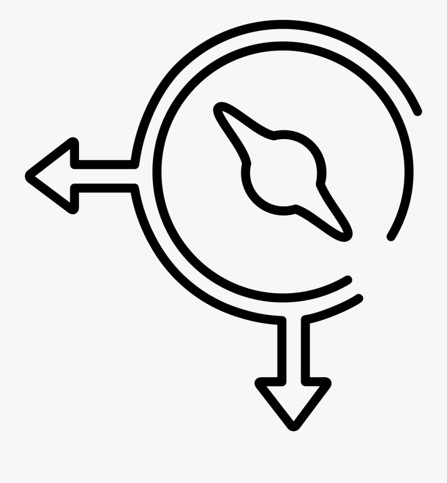Logistics Orientation Compass Ultrathin Sign With Arrows - Enter Pijl, Transparent Clipart