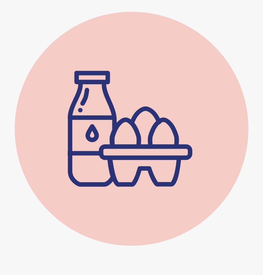Milk And Eggs Icon, Transparent Clipart