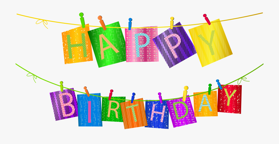 Happy Clip Art Image - Birthday Party Word Clipart, Transparent Clipart