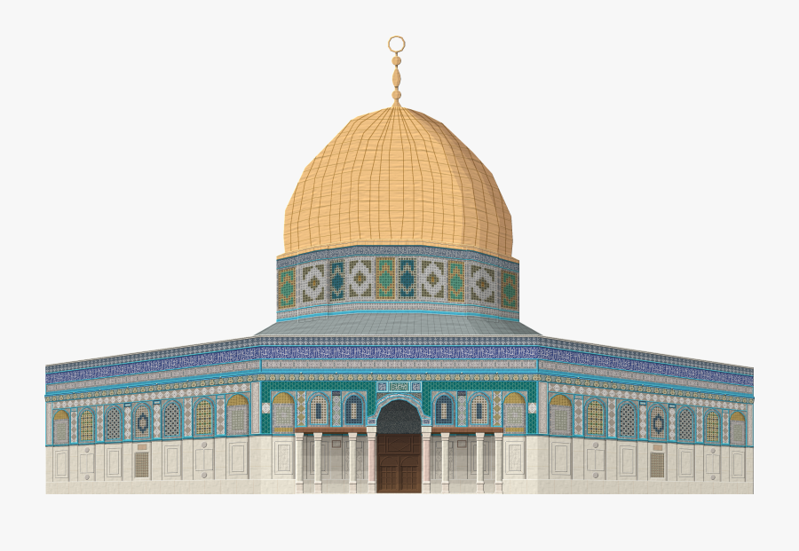 Dome Of The Rock, Dome, Mosque, Building, Synagogue - Dome Of The Rock Draw, Transparent Clipart