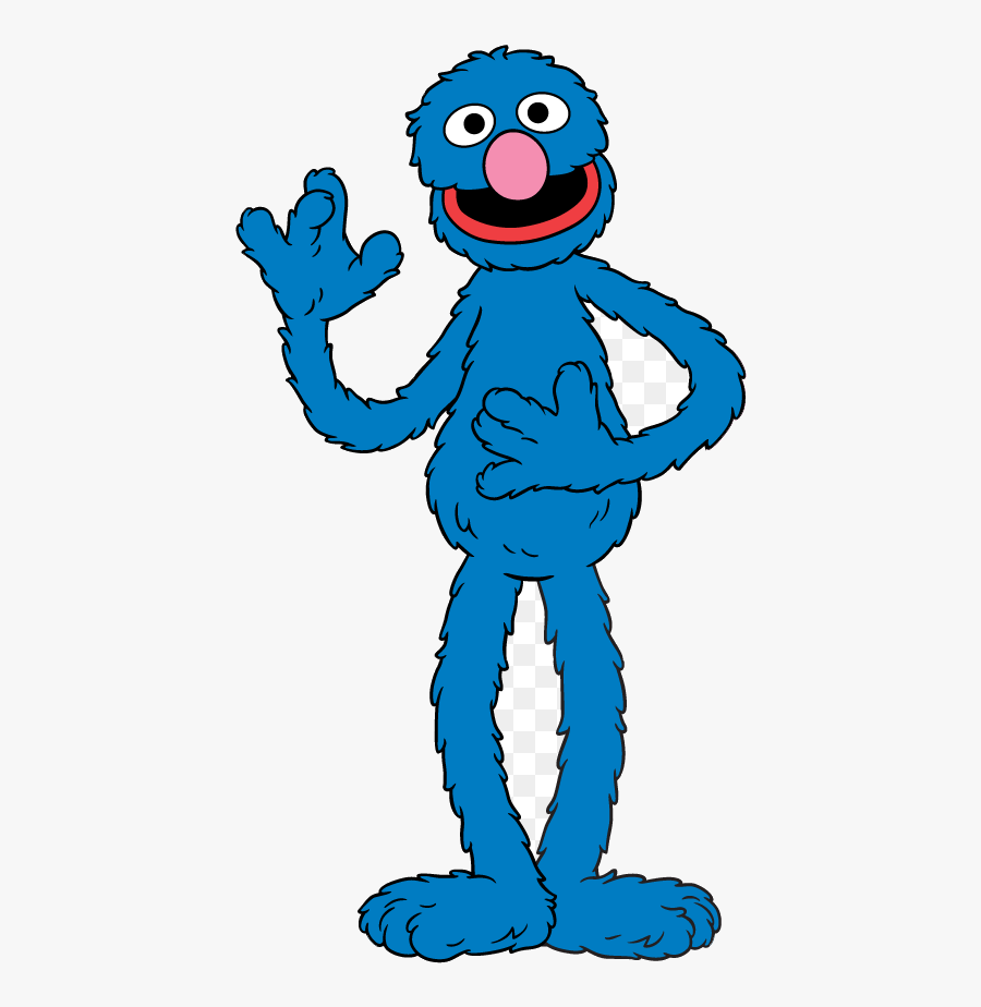 Elmo Clipart Free Clip Art Black And White Transparent - Sesame Street Grover Cartoon, Transparent Clipart