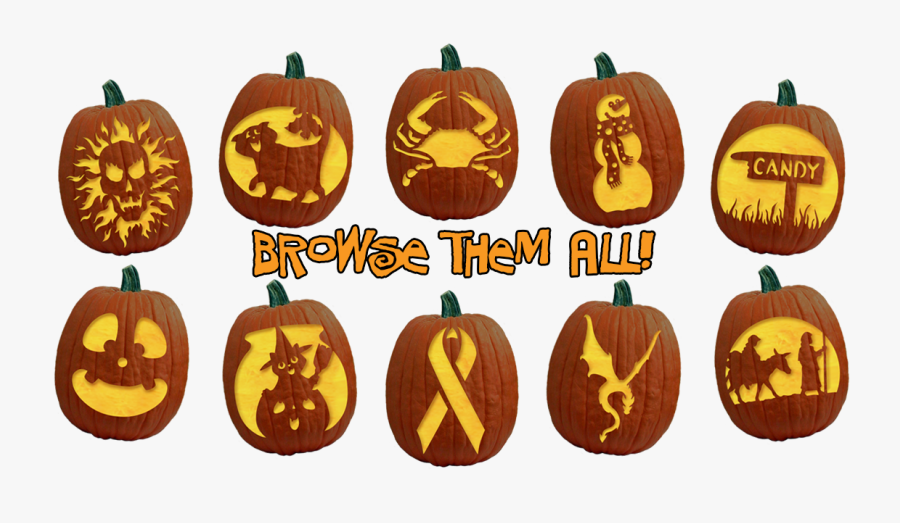 All Of Our Free Pumpkin Carving Patterns And Stencils - Pumpkin Carving Patterns, Transparent Clipart
