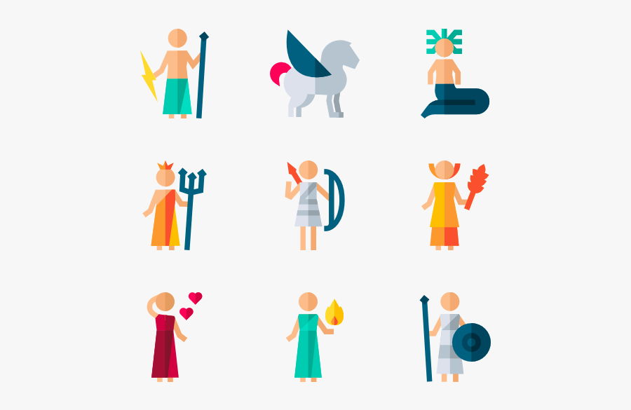 Greek Mythology - Art Greek Gods Icon, Transparent Clipart