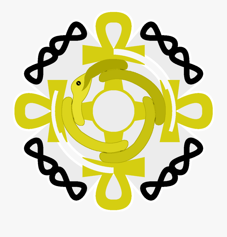 This Layer Depicts Ouroboros, The Mythological Serpent - Cool Anchor With Chain Silhouette, Transparent Clipart