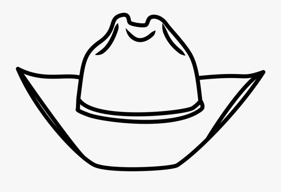 Cowboy Hat, Hat, Cowboy, Western, Headwear - Cowboy Hat Front View Drawing, Transparent Clipart