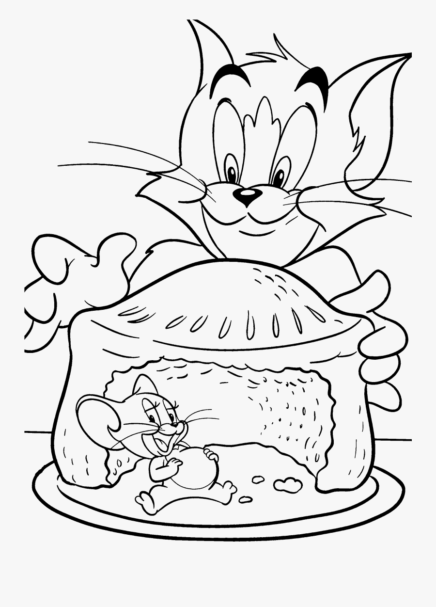 Tom Drawing Colour Tom Y Jerry Para Colorear - Coloriage Tom Et Jerry, Transparent Clipart