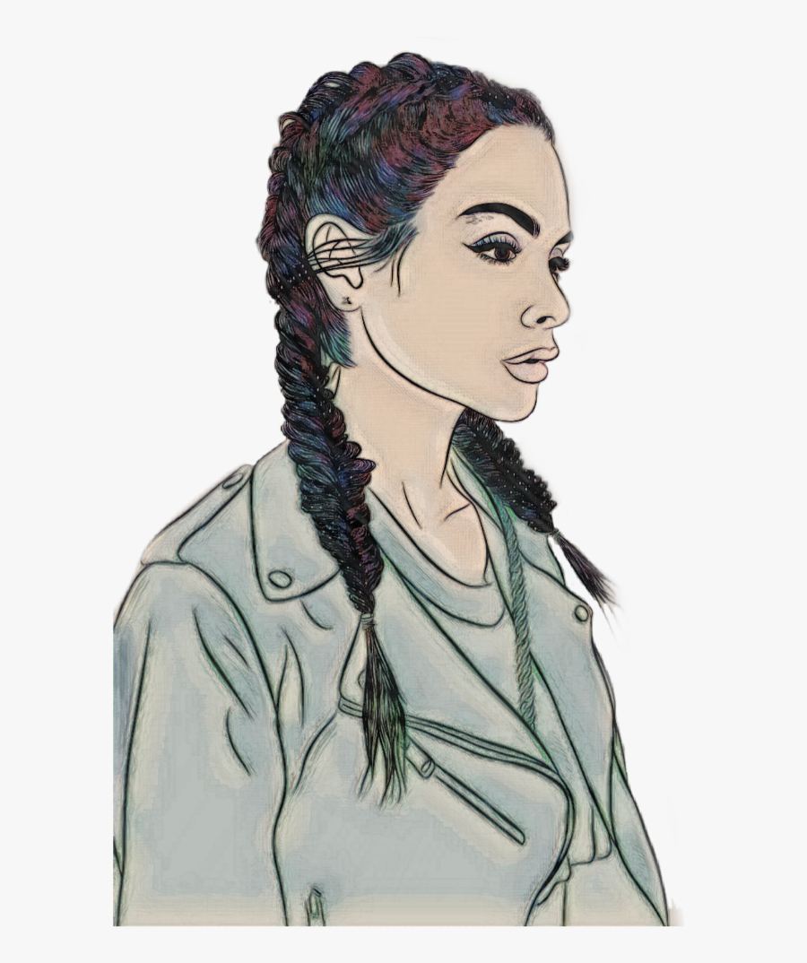 Sketchy Drawing Pretty Girl Transparent Png Clipart - Person Girl Sketch, Transparent Clipart