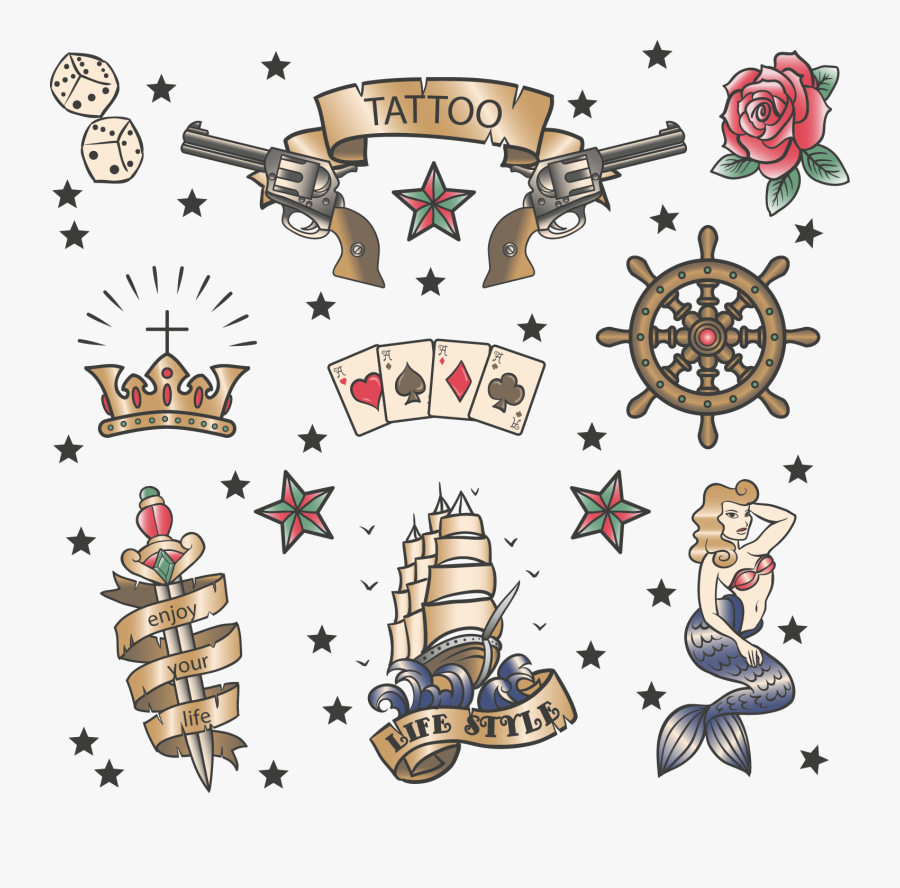 Transparent Pendulum Clipart - Old School Tattoos, Transparent Clipart