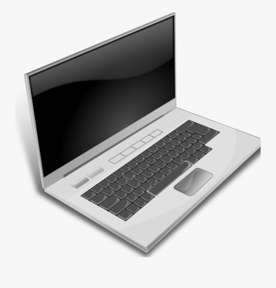 Laptop Clipart Minduka A Gray Laptop Clip Art At Clker - Computer With Clear Background, Transparent Clipart