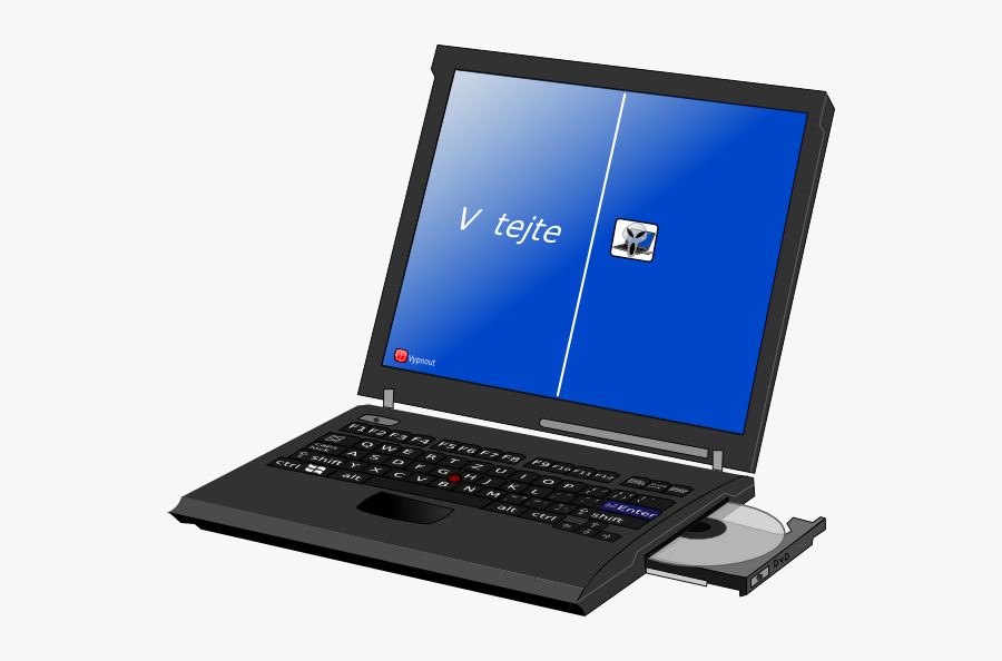 Laptop With Blue Screen Svg Clip Arts - แล็ ป ท็ อป โน๊ ต บุ๊ค, Transparent Clipart