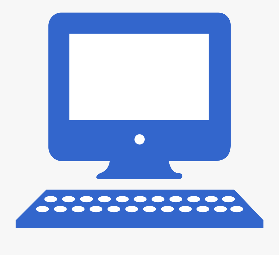 Clipart Blue Computer File Icon Svg Wikimedia Commons - Blue Computer Icon, Transparent Clipart