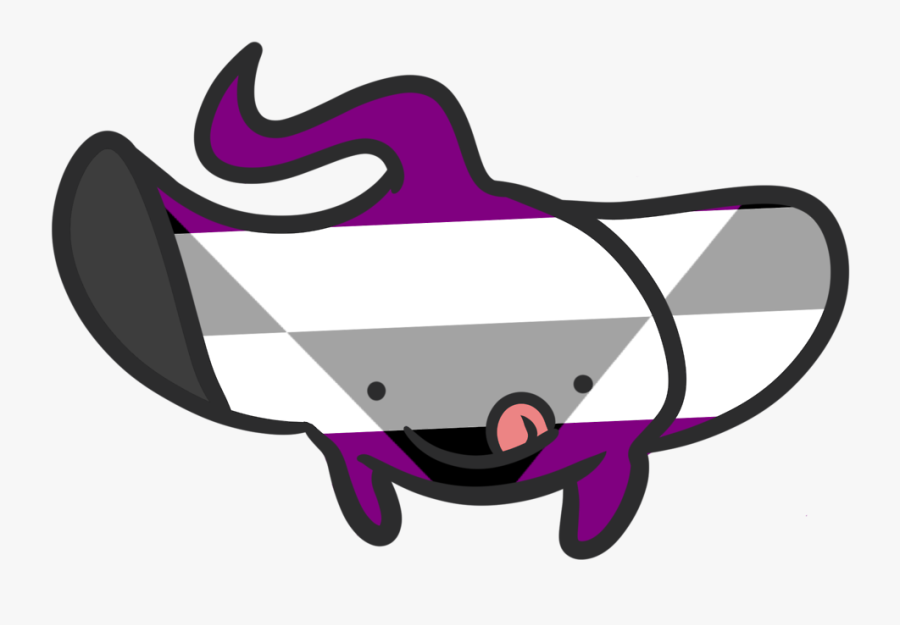 “made A Few Ace Flag Themed Sharks And Manta Rays 
happy - Cute Asexual Stickers Transparent, Transparent Clipart