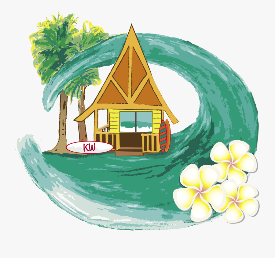 Cartoon Beach House Png, Transparent Clipart