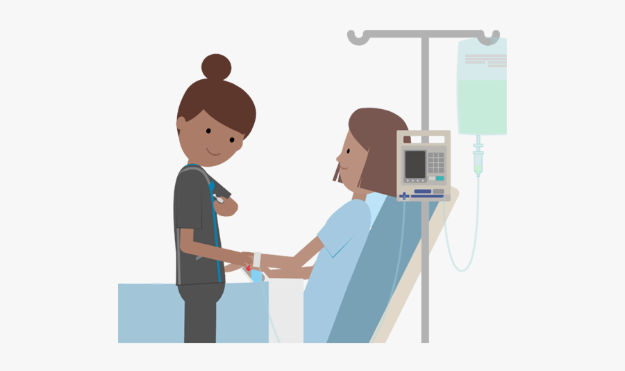 Patient Clipart Take Care - Nurse And Patient Cartoon Png, Transparent Clipart