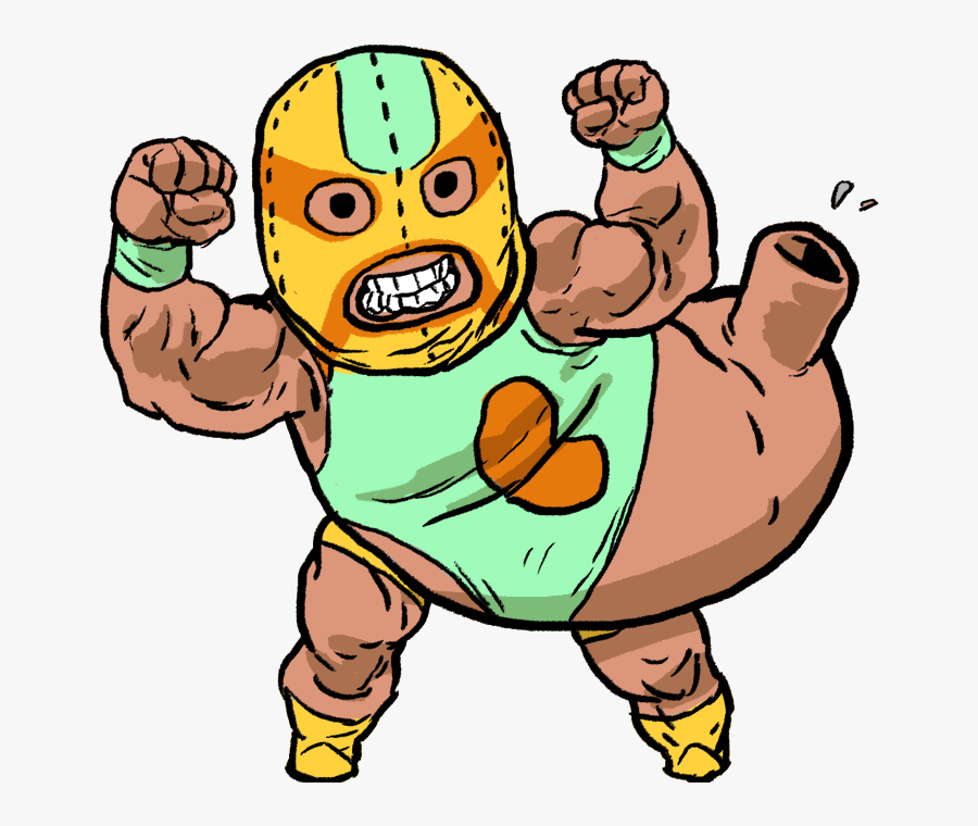 A Luchador Stomach For The Menudo Episode - Cartoon, Transparent Clipart