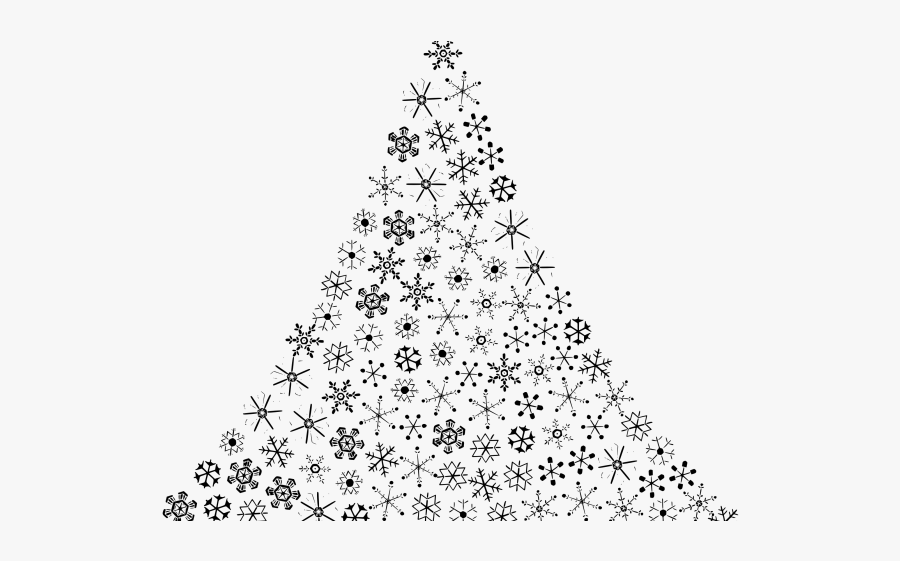 Snowflakes Clipart Tree - Snowflakes Christmas Tree Png, Transparent Clipart