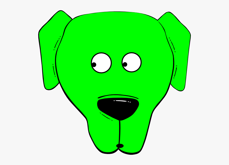 Green Suspicious Svg Clip Arts - Cartoon Dog Face, Transparent Clipart