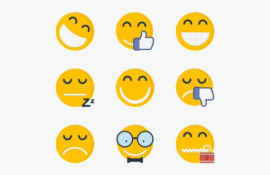 Clip Art Emoticons Png - Pack Emoticones Png, Transparent Clipart