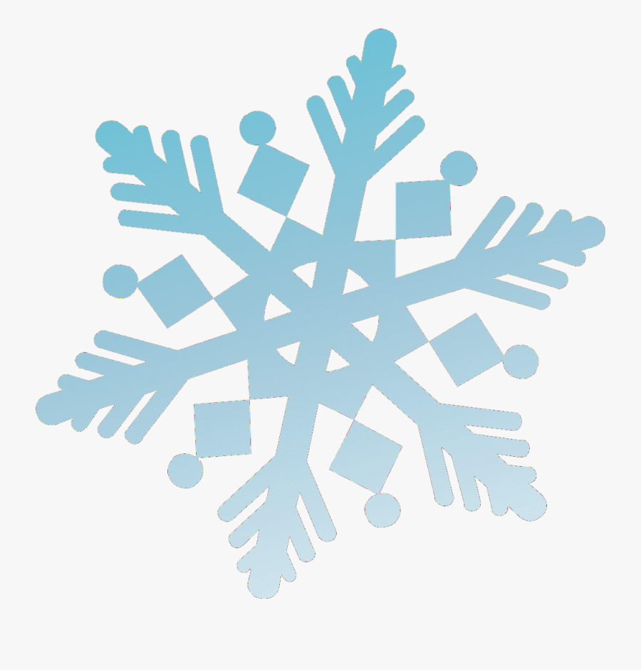 12 Blue Snowflake Window Cling Window Flakes - Illustration, Transparent Clipart