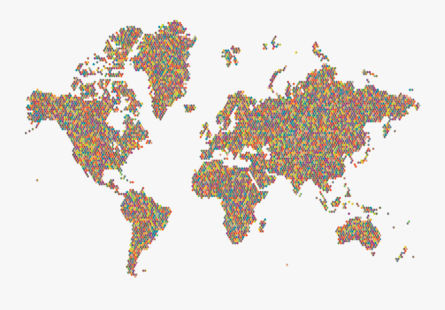 Clipart - Vector World Map Single Color, Transparent Clipart