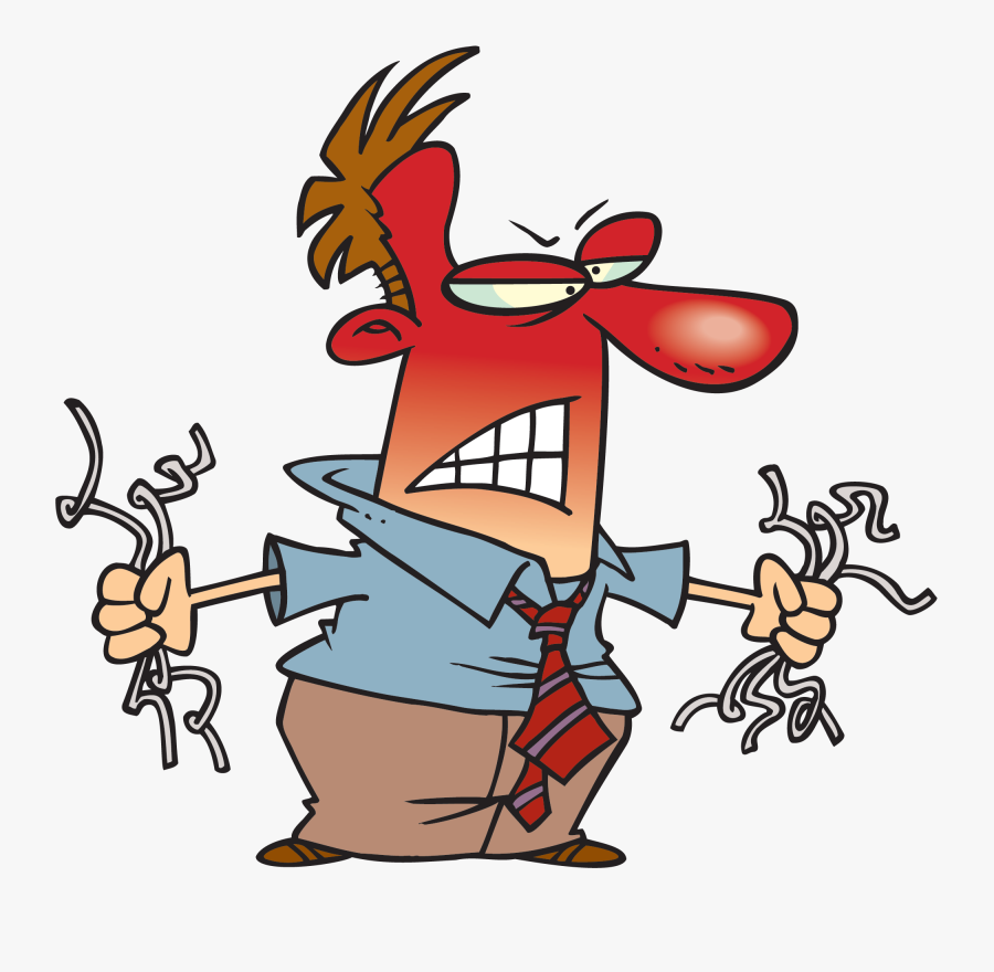 Old Clipart Slow Person - Angry Guy Cartoon, Transparent Clipart