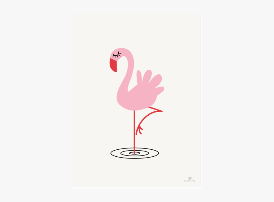 Clip Art Poster By Kai Copenhagen - Flamingoer Tegnet, Transparent Clipart