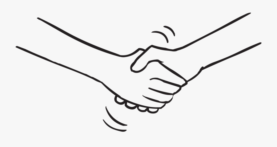 Picture Of Two Hands Shaking - Illustration, Transparent Clipart