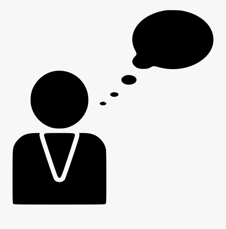 Male User Chat Message - Thinking Person Icon Png, Transparent Clipart