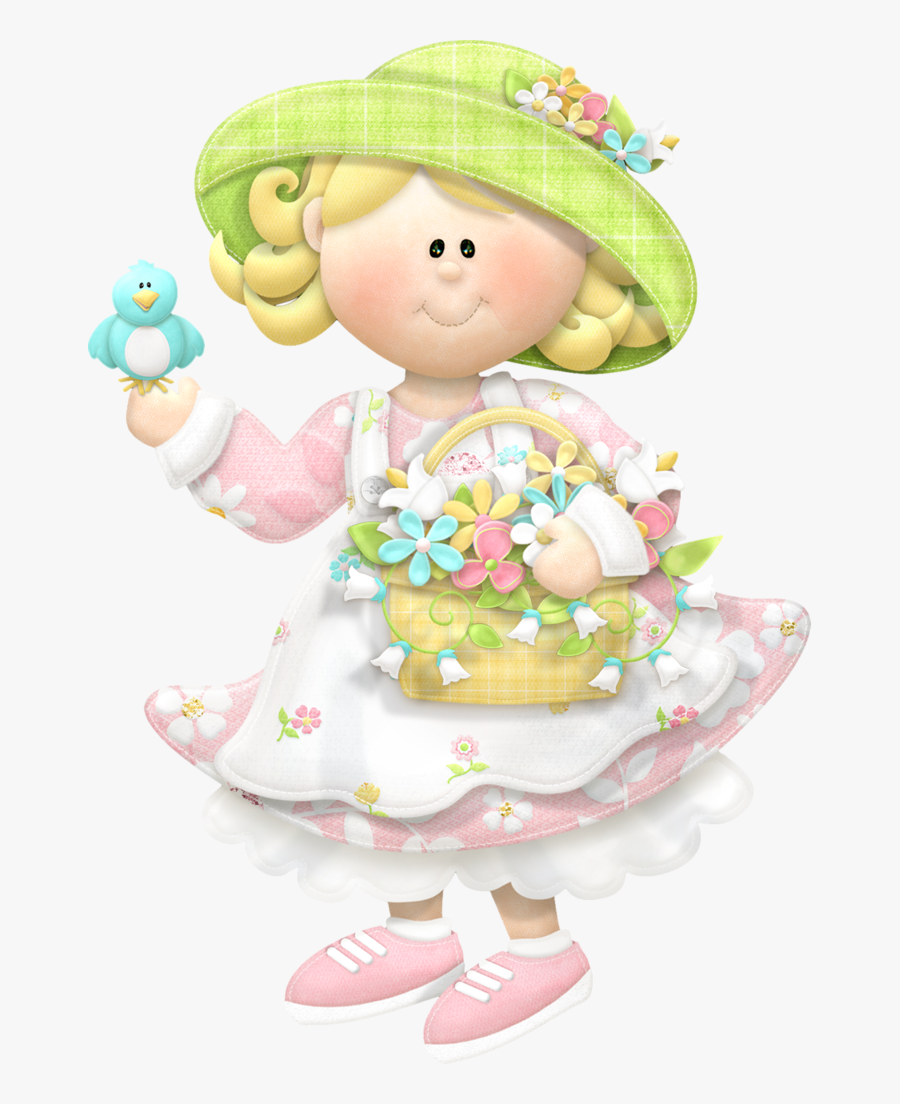 Clipart Spring Girl Transparent, Transparent Clipart