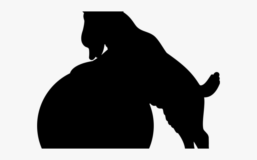 Dog Clipart Black And White - Silhouette, Transparent Clipart